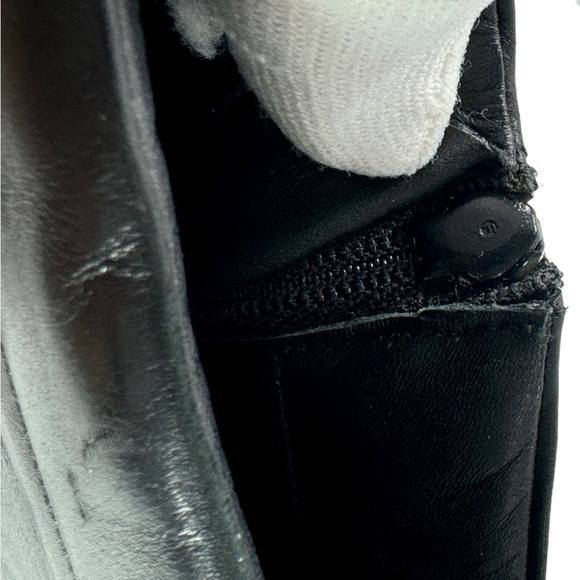 DIOR Logo Black Leather Women's Ankle Boots Marked as 8.5 US Made in Italy - Picture 11 of 14